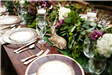 Table Settings and Small Deer Statue Decoration