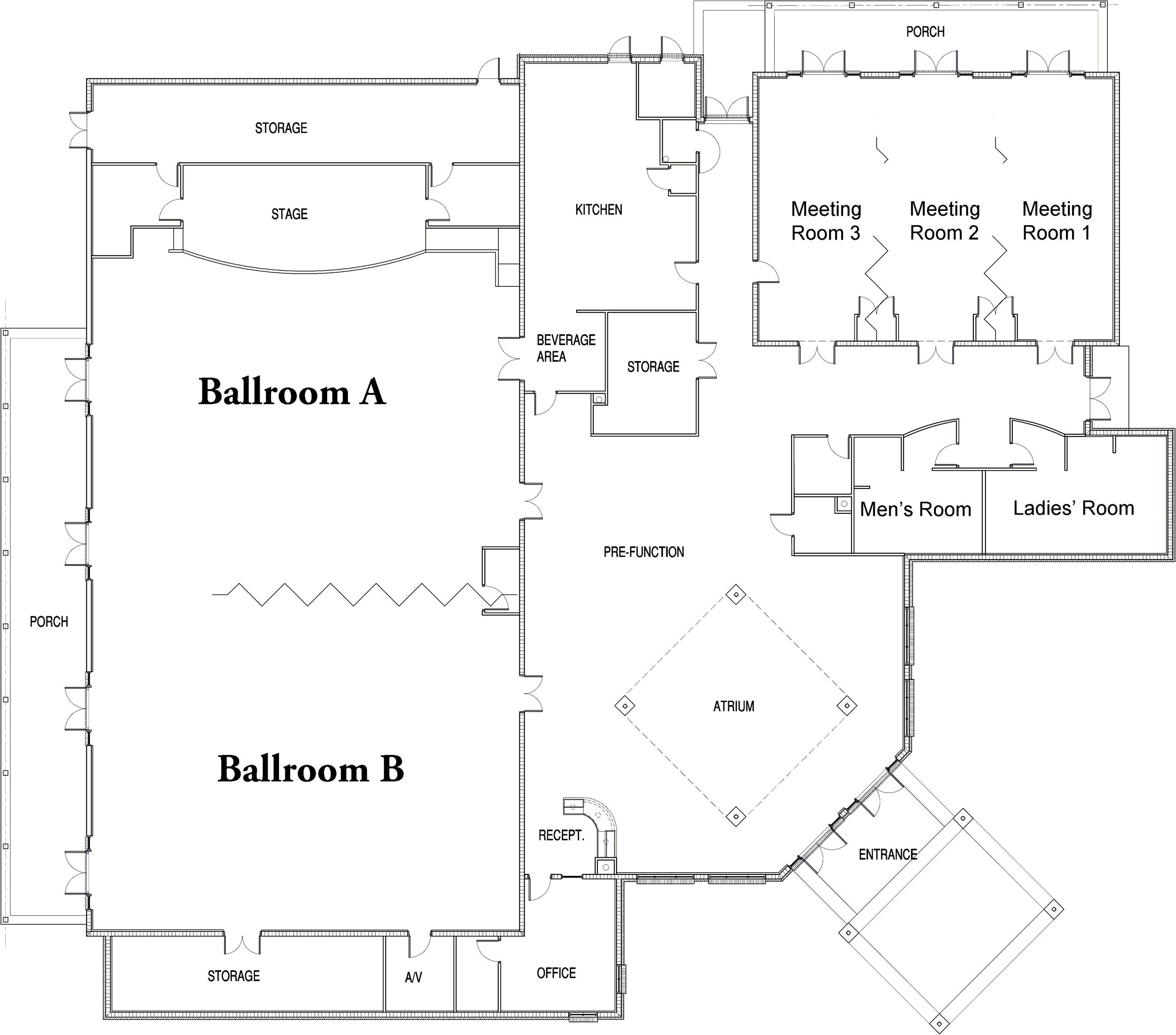 Sanborn Center Floor Plan.