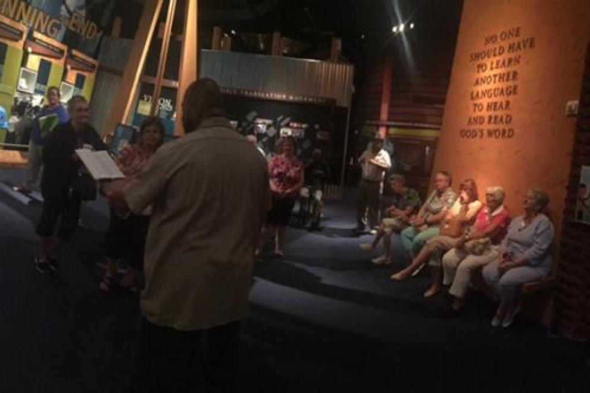 People Gathered in the Wycliffe Discovery Center