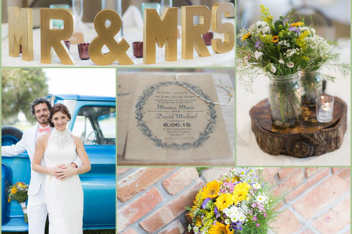 Collage of Images from Sharpe Wedding at Sanborn Center - PSJ Photography 1