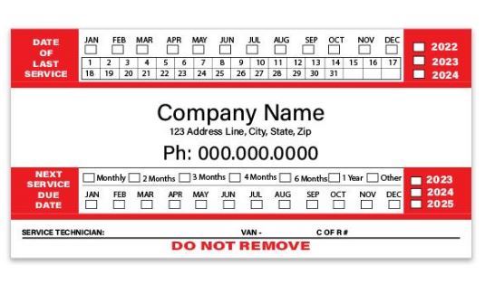 DesignsnPrint Hood Cleaning Sticker Example